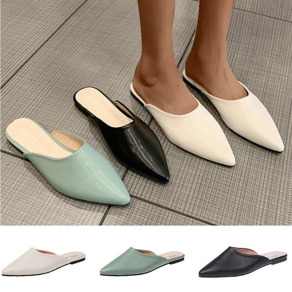 women slippers 2020 low heel fashion mules shoes pointed toe slides candy color sandal ladies slides flip flop zapatos mujer 624, Black
women slippers 2020 low heel fashion mules shoes pointed toe slides candy color sandal ladies slides flip flop zapatos mujer 624, Black