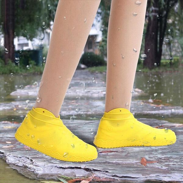 1 pair reusable overshoes non-slip silicone outdoor dustproof shoe covers accessories waterproof cycling rain elastic fashion, White;pink
1 pair reusable overshoes non-slip silicone outdoor dustproof shoe covers accessories waterproof cycling rain elastic fashion, White;pink