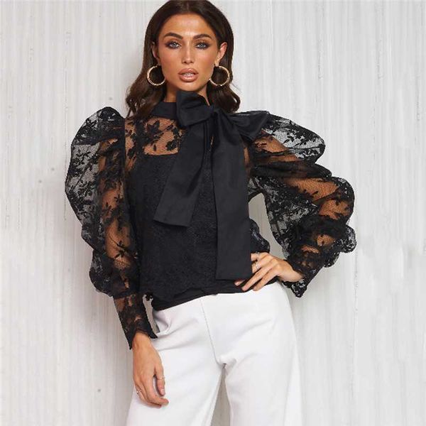 womens and blouses sheer mesh puff sleeve bowknot lace blouse shirt elegant ladies tunique femme dames party streetwear, White
womens and blouses sheer mesh puff sleeve bowknot lace blouse shirt elegant ladies tunique femme dames party streetwear, White