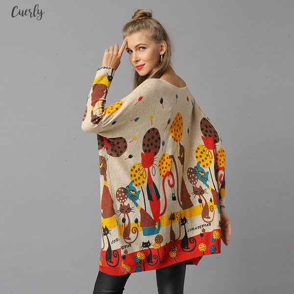 woman sweater oversize long batwing sleeve pullovers o neck knitted fashion casual regular cat print clothes loose female, White;black
woman sweater oversize long batwing sleeve pullovers o neck knitted fashion casual regular cat print clothes loose female, White;black