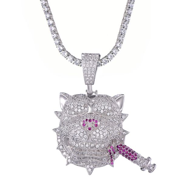 bling iced out cubic zircon cz dog pendants & necklaces copper necklace for men hip hop rapper jewelry with tennis chain, Silver
bling iced out cubic zircon cz dog pendants & necklaces copper necklace for men hip hop rapper jewelry with tennis chain, Silver