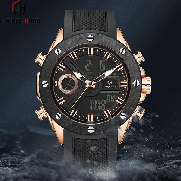 reloj hombre goldenhour fashion sport men watch erkek kol saati automatic digital army military man watch 2019 relogio masculino, Slivery;brown
reloj hombre goldenhour fashion sport men watch erkek kol saati automatic digital army military man watch 2019 relogio masculino, Slivery;brown