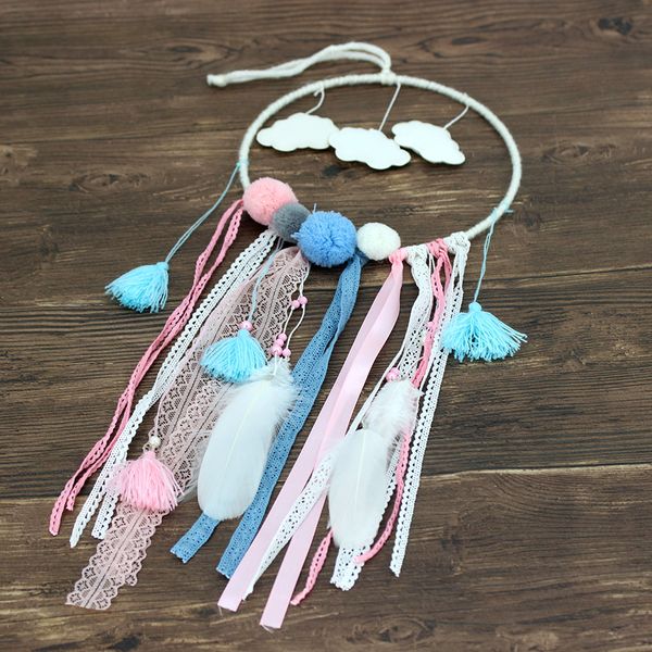 new style simple indie decorative dream catcher cloud moon decorative colorful lights pendant cute girl's room wall decoration
new style simple indie decorative dream catcher cloud moon decorative colorful lights pendant cute girl's room wall decoration