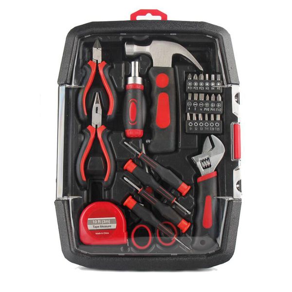 household repair combination tool set home use adjustable wrench screwdriver bits and handle pliers measure tool
household repair combination tool set home use adjustable wrench screwdriver bits and handle pliers measure tool