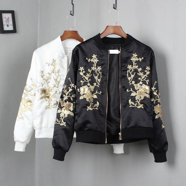 lguc.h embroidery bomber jacket women 2019 fashion autumn coat women black white female clothes spring winter clothing casual, Black;brown
lguc.h embroidery bomber jacket women 2019 fashion autumn coat women black white female clothes spring winter clothing casual, Black;brown