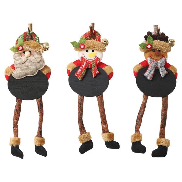 santa claus christmas snowman elk doll hanging leg blackboard new year kids xmas decoration home gift
santa claus christmas snowman elk doll hanging leg blackboard new year kids xmas decoration home gift