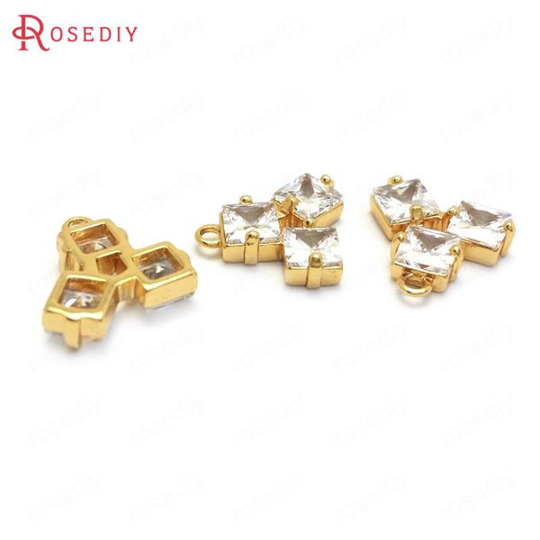 37080)6pcs 11x11mm 24k gold color brass zircon three combination square charms pendants jewelry making supplies, Silver
37080)6pcs 11x11mm 24k gold color brass zircon three combination square charms pendants jewelry making supplies, Silver