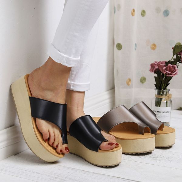 woman shoes open toe breathable beach sandals slip-on casual solid color wedges women slippers summer outdoor chaussures femme, Black
woman shoes open toe breathable beach sandals slip-on casual solid color wedges women slippers summer outdoor chaussures femme, Black