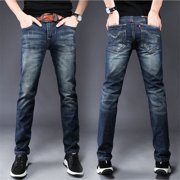 spring and summer 2020 new jeans men casual slim fashion small straight men's business pants men demin jeans gtd, Blue
spring and summer 2020 new jeans men casual slim fashion small straight men's business pants men demin jeans gtd, Blue