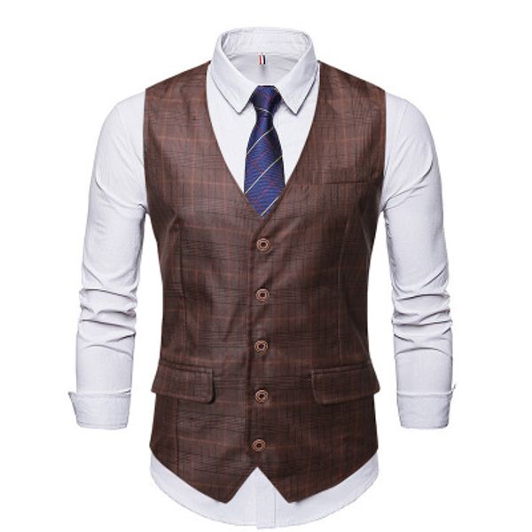 men's suit vest autumn and winter new fashion single-breasted men's casual suit vest european code lattice men 051, Black;white
men's suit vest autumn and winter new fashion single-breasted men's casual suit vest european code lattice men 051, Black;white