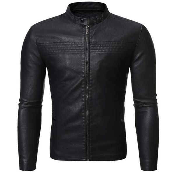 m-3xl 2019 spring men's new fashion jacke personalized locomotive collar versatile washed pu leather, Black
m-3xl 2019 spring men's new fashion jacke personalized locomotive collar versatile washed pu leather, Black