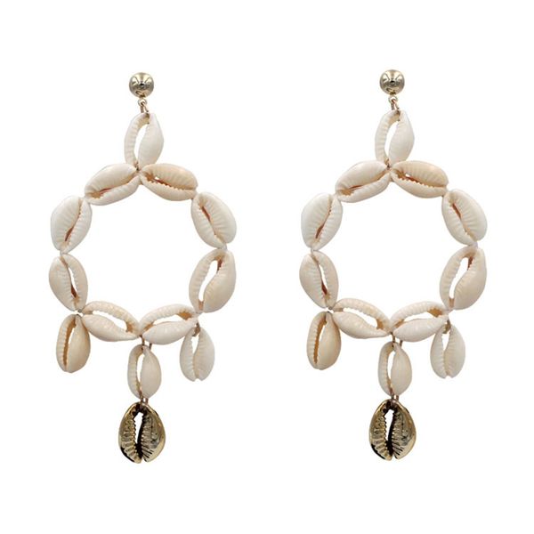 bohemian woven shell pendant earrings female models exaggerated round large pendant earrings jewelry, Golden;silver
bohemian woven shell pendant earrings female models exaggerated round large pendant earrings jewelry, Golden;silver