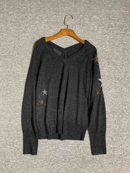 women sweater 2019 round neck full star long sleeve knit pullover merino wool sweater women's clothing, White;black
women sweater 2019 round neck full star long sleeve knit pullover merino wool sweater women's clothing, White;black