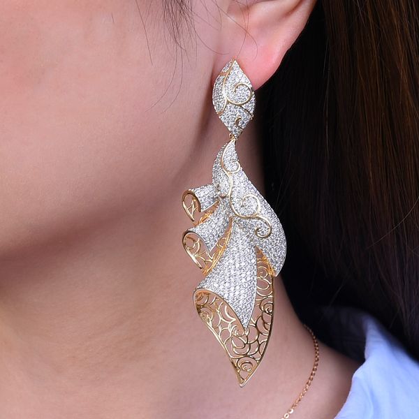 missvikki cz bridal long big pendant earrings for women bridesmaid pendant wedding jewelry european style, Silver
missvikki cz bridal long big pendant earrings for women bridesmaid pendant wedding jewelry european style, Silver