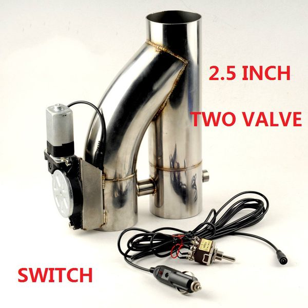 universal 2"/2.5''/3" inch 304 stainless steel type y pipe adjustable car exhaust cutout have two valve electric with sw
universal 2"/2.5''/3" inch 304 stainless steel type y pipe adjustable car exhaust cutout have two valve electric with sw