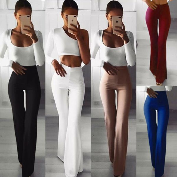 women's pants & capris women solid high waist flare wide leg palazzo bell bottom trousers, Black;white
women's pants & capris women solid high waist flare wide leg palazzo bell bottom trousers, Black;white