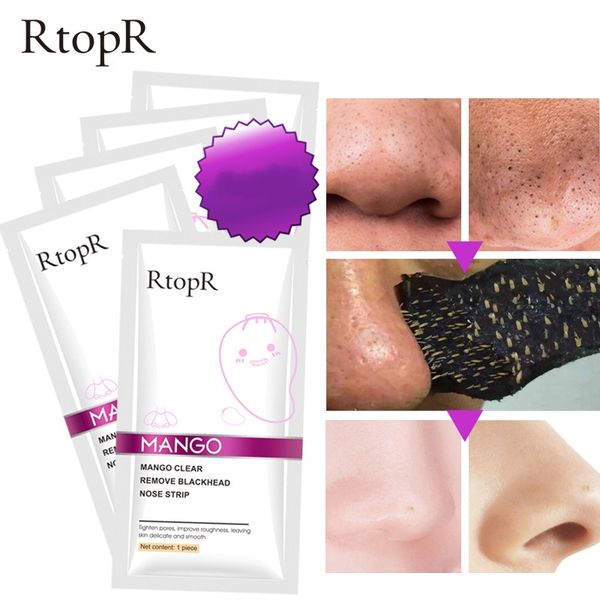 R Blackhead Remover Nose Mask Pore Strip Black Mask Peeling Acne Treatment Face Mask Deep Cleansing Oil-control Skin Care