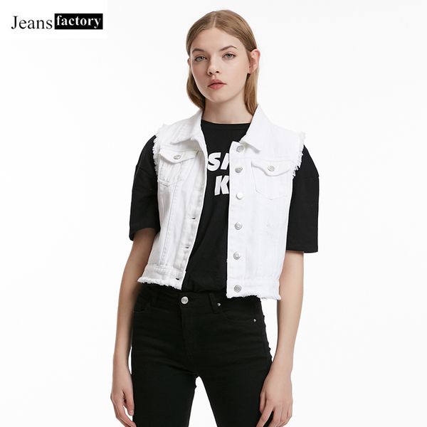 white and black denim vest women ladies washed frayed cowboy sleeveless vest female casual slim outwear jeans jackets women, Black;white
white and black denim vest women ladies washed frayed cowboy sleeveless vest female casual slim outwear jeans jackets women, Black;white