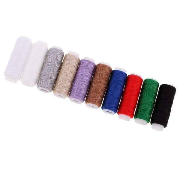 10x spools jeans thread set polyester strong thick sewing thread for denim leather quilt blanket cushion curtain handwork, Black
10x spools jeans thread set polyester strong thick sewing thread for denim leather quilt blanket cushion curtain handwork, Black