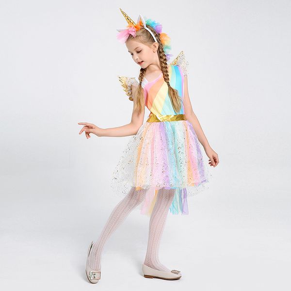 new children halloween cosplay costume unicorn dress stage party performance clothing halloween decorations costume kids girl rainbow dress
new children halloween cosplay costume unicorn dress stage party performance clothing halloween decorations costume kids girl rainbow dress
