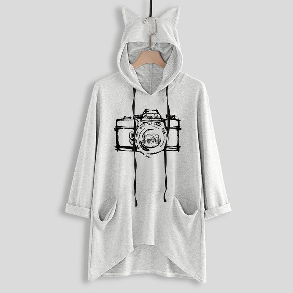 womens female sweatshirts fashion long sleeve print cat ear hoodie sweatshirt pullover blouse 8.24, Black
womens female sweatshirts fashion long sleeve print cat ear hoodie sweatshirt pullover blouse 8.24, Black