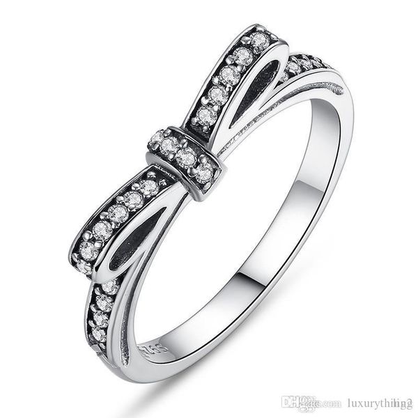 100% 925 silver sparkling bow knot stackable ring pandora style sterling sliver wedding rings with box women birthday valentine's day g
100% 925 silver sparkling bow knot stackable ring pandora style sterling sliver wedding rings with box women birthday valentine's day g