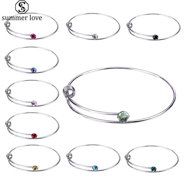 new fashion colorful birthstone crystal 65mm wire bangle for women diy jewelry expandable adjustable size bangle bracelet, Black
new fashion colorful birthstone crystal 65mm wire bangle for women diy jewelry expandable adjustable size bangle bracelet, Black