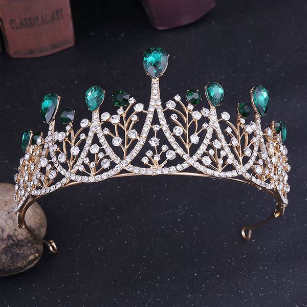 european luxury exquisite elegent tiaras shiny rhinestons crown bride wedding hair acces water-drop crystal headdress jewelry, Golden;white
european luxury exquisite elegent tiaras shiny rhinestons crown bride wedding hair acces water-drop crystal headdress jewelry, Golden;white