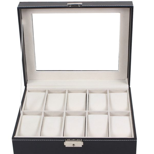 10 grids pu leather watch box case professional holder organizer for clock watches jewelry boxes case display watch boxes, Black;blue
10 grids pu leather watch box case professional holder organizer for clock watches jewelry boxes case display watch boxes, Black;blue