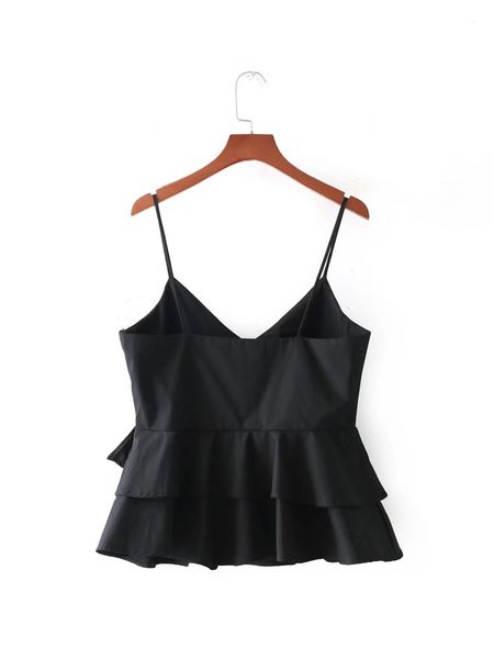 2019 early spring new style western style flounced waist hugging slim fit versitile fashion dungaree shirt, Black;white
2019 early spring new style western style flounced waist hugging slim fit versitile fashion dungaree shirt, Black;white