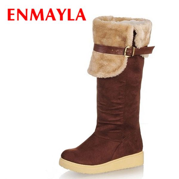 enmayla new wholesale women's snow boots winter boots knee-high flats long round toe flock buckle shoes woman, Black
enmayla new wholesale women's snow boots winter boots knee-high flats long round toe flock buckle shoes woman, Black
