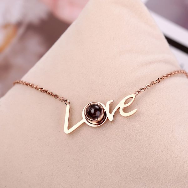 fashion jewelry necklace, rose gold necklace, 100 languages projection i love you titanium steel necklace, don't fade, Silver
fashion jewelry necklace, rose gold necklace, 100 languages projection i love you titanium steel necklace, don't fade, Silver