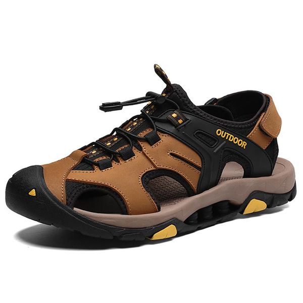 sandals summer men's shoes handwork leather outdoor non-slip men beach comfortable mans footwear, Black
sandals summer men's shoes handwork leather outdoor non-slip men beach comfortable mans footwear, Black
