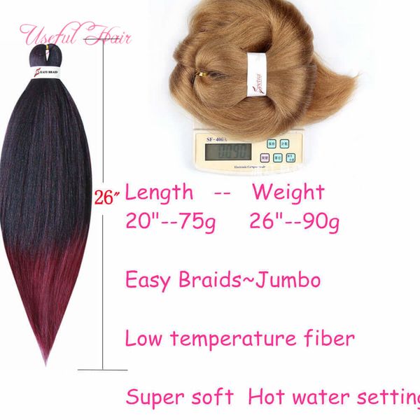 pre stretched easy braiding hair easy braid hair synthetic crochet braiding hair extensions ombre 20 26inch afro kinky twist african bundle, Black
pre stretched easy braiding hair easy braid hair synthetic crochet braiding hair extensions ombre 20 26inch afro kinky twist african bundle, Black