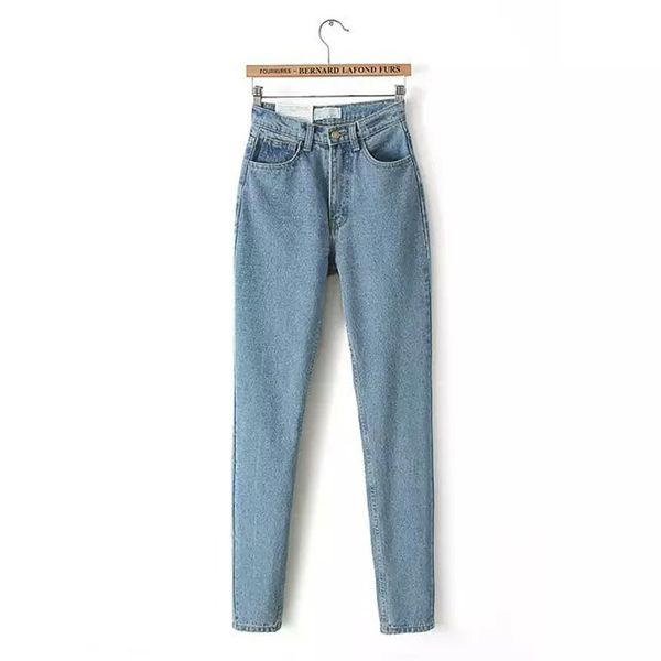 women washed light blue high waist jeans classic vintage mom style denim pants boyfriend jeans pants femme
women washed light blue high waist jeans classic vintage mom style denim pants boyfriend jeans pants femme