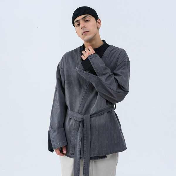 new men hip hop denim jacket robe cardigan male japan style kimono jean coat vintage streetwear outerwear, Black;brown
new men hip hop denim jacket robe cardigan male japan style kimono jean coat vintage streetwear outerwear, Black;brown