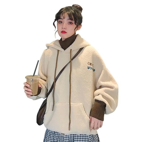 korean oversized pullovers letter fleece hoodies 2020 spring thicken hoodies women kawaii thicken sweatshirts, Black
korean oversized pullovers letter fleece hoodies 2020 spring thicken hoodies women kawaii thicken sweatshirts, Black