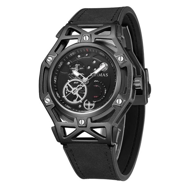 reloj hombre 2019 ruimas quartz watch unique design black wristwatch luminous men gifts waterproof leather strap clock 534, Slivery;brown
reloj hombre 2019 ruimas quartz watch unique design black wristwatch luminous men gifts waterproof leather strap clock 534, Slivery;brown