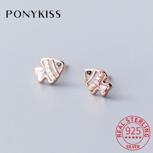 ponykiss romantic real 925 sterling silver zircon little fish stud earrings for girl party delicate accessory birthday cute gift, Golden;silver
ponykiss romantic real 925 sterling silver zircon little fish stud earrings for girl party delicate accessory birthday cute gift, Golden;silver