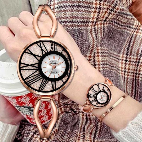 women watches new ladies bracelet art design relojes para mujer gold women dress quartz wristwatches clock montre femme, Slivery;brown
women watches new ladies bracelet art design relojes para mujer gold women dress quartz wristwatches clock montre femme, Slivery;brown