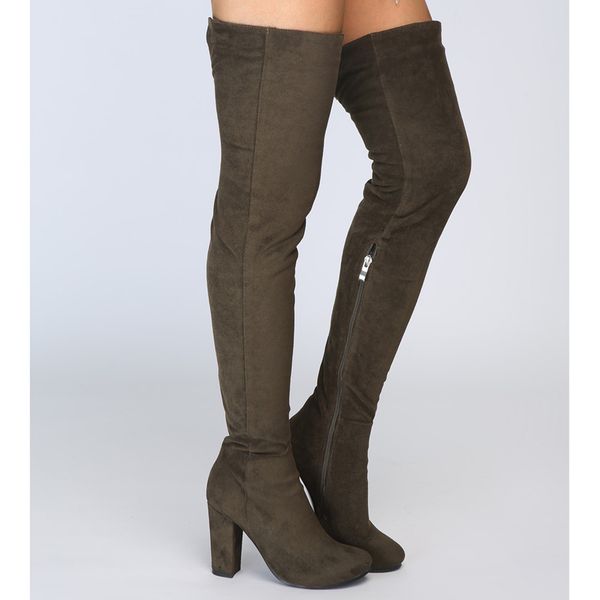 kolnoo handmade ladies chunky-heel boots kid-suede over knee boots side-zipper thigh-hi booties autumn&winter long boots fashion shoes n043, Black
kolnoo handmade ladies chunky-heel boots kid-suede over knee boots side-zipper thigh-hi booties autumn&winter long boots fashion shoes n043, Black