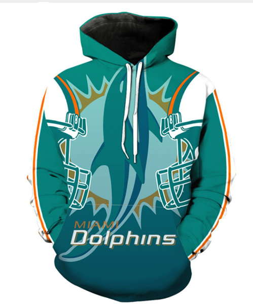 dolphins rugby suit american football fashion 3d hooded sweatshirt cool pullover new dropshipping and wholesale eu size h586, Black 
dolphins rugby suit american football fashion 3d hooded sweatshirt cool pullover new dropshipping and wholesale eu size h586, Black