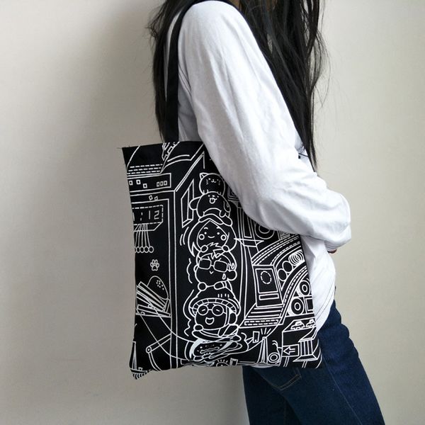 women canvas tote bag eco shopping bag large capacity printing shoulder for women 2019 female foldable handbag bolso mujer
women canvas tote bag eco shopping bag large capacity printing shoulder for women 2019 female foldable handbag bolso mujer