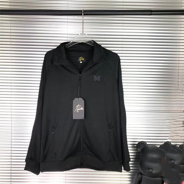 streetwear awge needles jacket casual couple butterfly embroidery awge coat striped needles jackets, Black;brown
streetwear awge needles jacket casual couple butterfly embroidery awge coat striped needles jackets, Black;brown