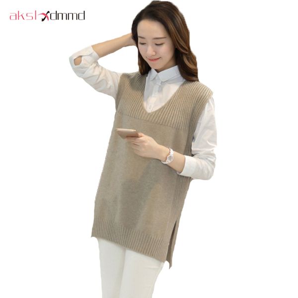 akslxdmmd 2019 loose casual knitted vest new autumn witner women solid v-neck knitted sweater pullover female yr005, Black;white
akslxdmmd 2019 loose casual knitted vest new autumn witner women solid v-neck knitted sweater pullover female yr005, Black;white