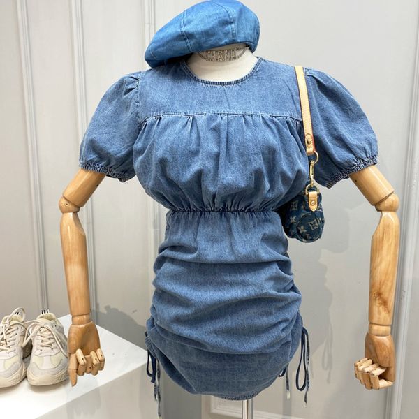 2020 summer new vintage puff sleeve dress women elegant korea o-neck elastic waist wrinkled side lace-up denim dress t091, Black;gray
2020 summer new vintage puff sleeve dress women elegant korea o-neck elastic waist wrinkled side lace-up denim dress t091, Black;gray