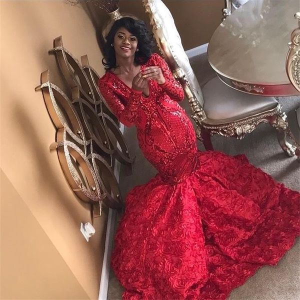 2019 new fashion red sequin appliques evening dresses v neck long sleeve formal wear sweep train evening party gowns plus size, Black;red
2019 new fashion red sequin appliques evening dresses v neck long sleeve formal wear sweep train evening party gowns plus size, Black;red
