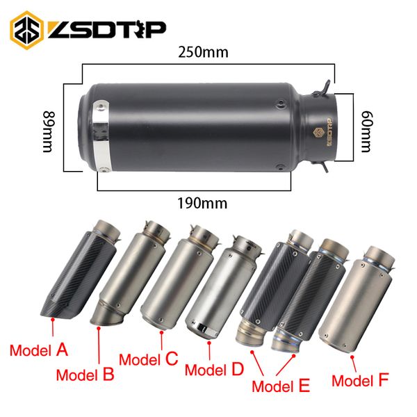 zsdtrp 51 mm 60 mm motorcycle exhaust muffler pipe sc gp escape moto dirt bike street bike scooter atv quad z750 z800 racing
zsdtrp 51 mm 60 mm motorcycle exhaust muffler pipe sc gp escape moto dirt bike street bike scooter atv quad z750 z800 racing