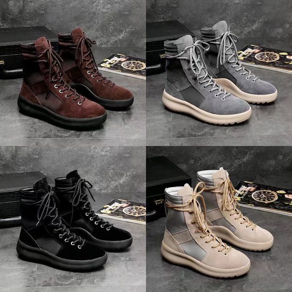 2022 kanye men and women fashion shoes brand high boots fear of god military sneakers hight army boots martin boot, Black
2022 kanye men and women fashion shoes brand high boots fear of god military sneakers hight army boots martin boot, Black