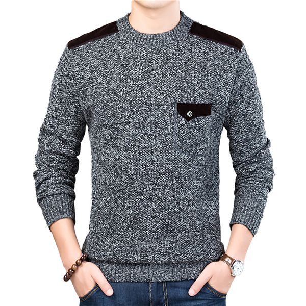 autumn and winter new men's long-sleeved round neck slim pullover sweater, White;black
autumn and winter new men's long-sleeved round neck slim pullover sweater, White;black